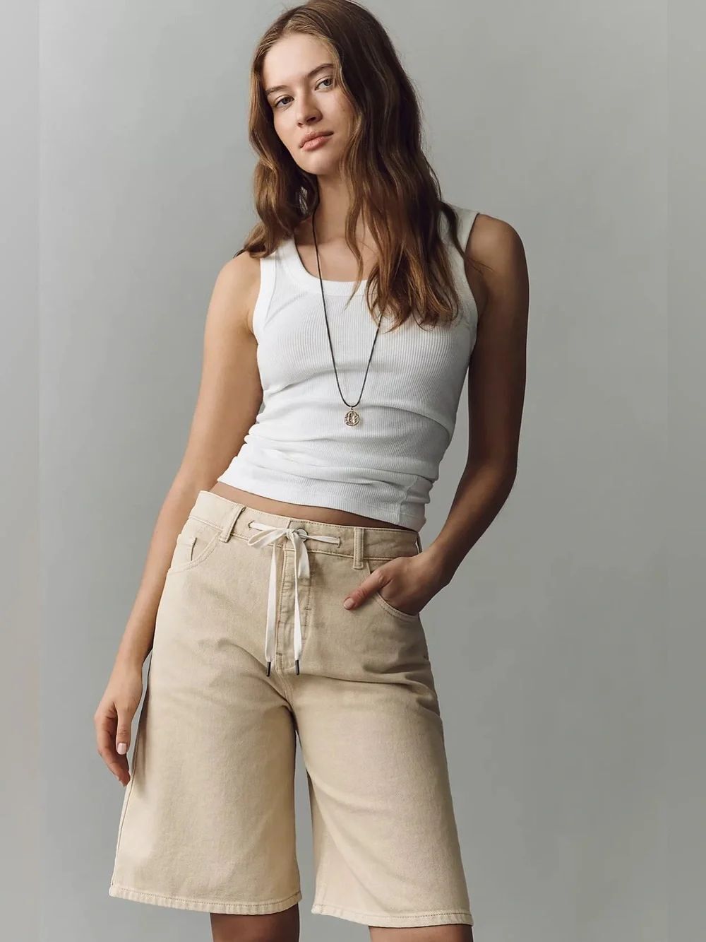 Anthropologie Pilcro Classic Bermuda Denim Shorts Size 29